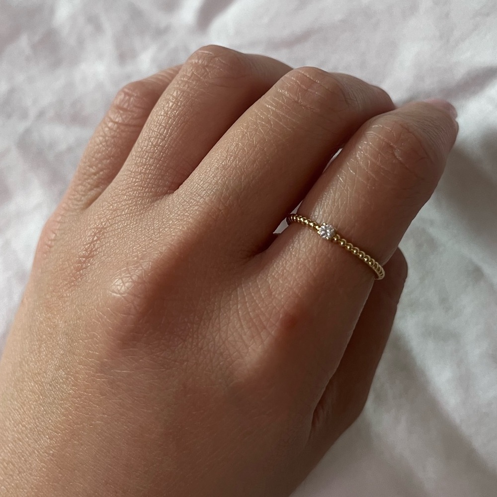 Mejuri - size 6 US - Diamond Beaded Ring